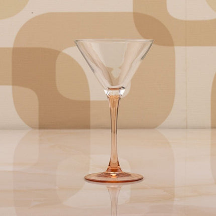 7 verres à cocktail à pied rose Luminarc