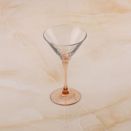 7 verres à cocktail à pied rose Luminarc