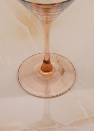 7 verres à cocktail à pied rose Luminarc