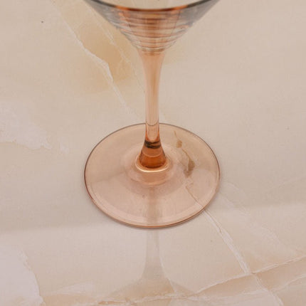 7 verres à cocktail à pied rose Luminarc