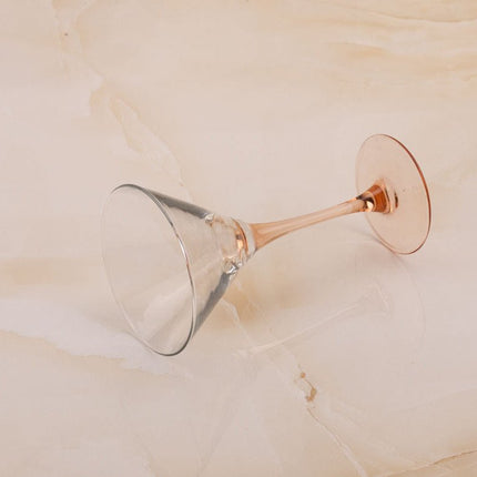 7 verres à cocktail à pied rose Luminarc