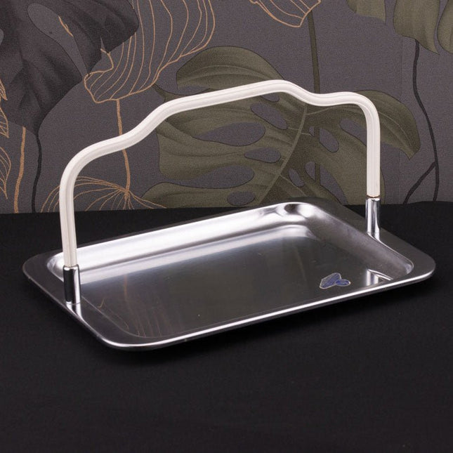 Plateau gris en inox Demeyere avec hanse