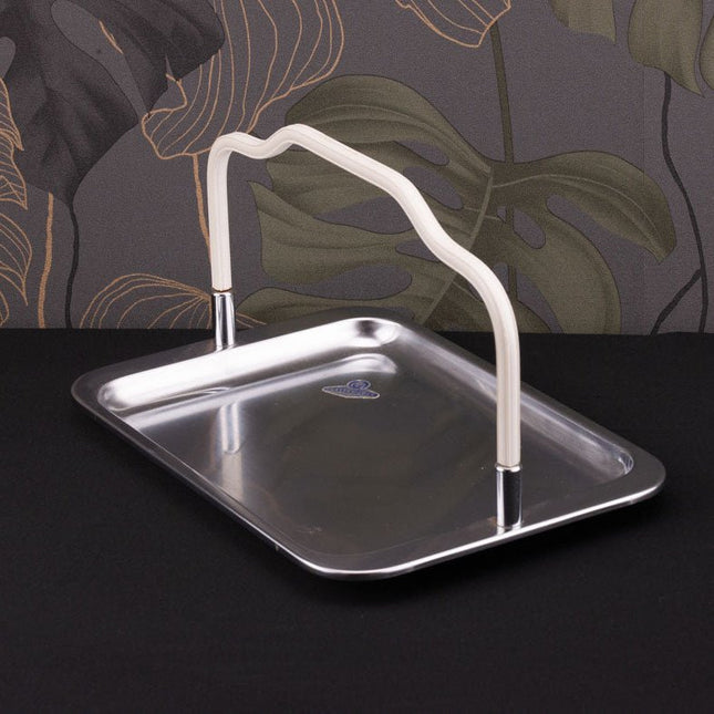 Plateau gris en inox Demeyere avec hanse
