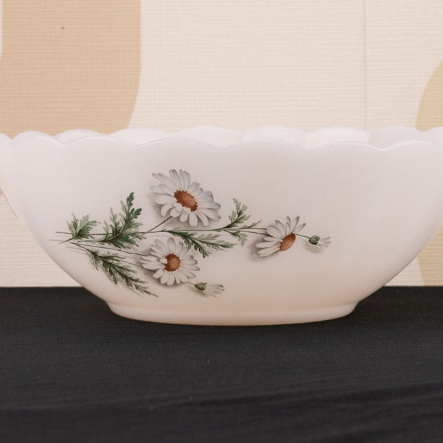 Saladier vintage blanc Arcopal collection Marguerite