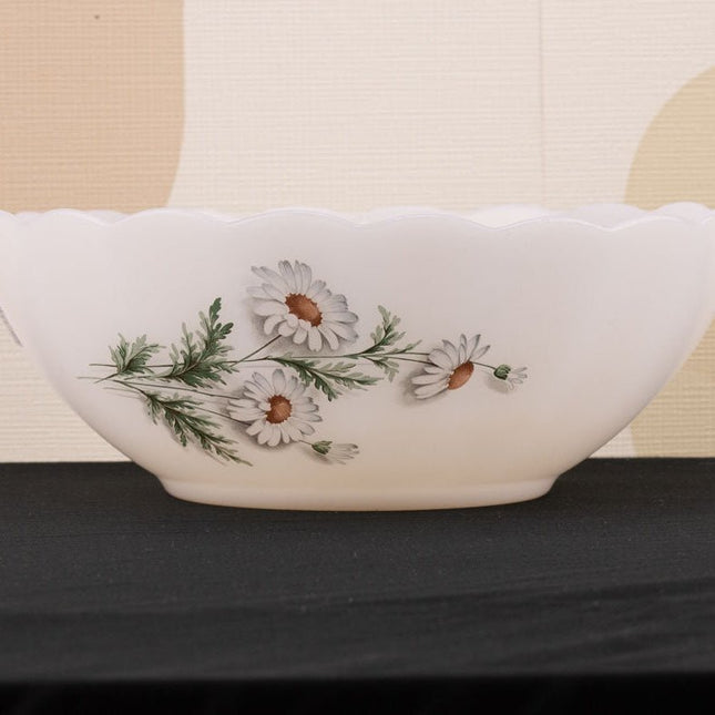 Saladier vintage blanc Arcopal collection Marguerite