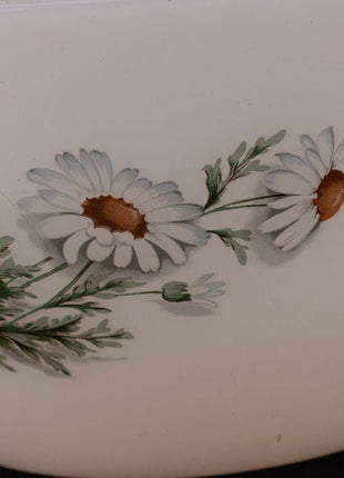 2 saladiers blancs vintage Arcopal collection Marguerite