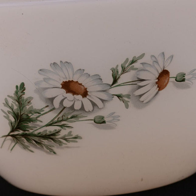 2 saladiers blancs vintage Arcopal collection Marguerite