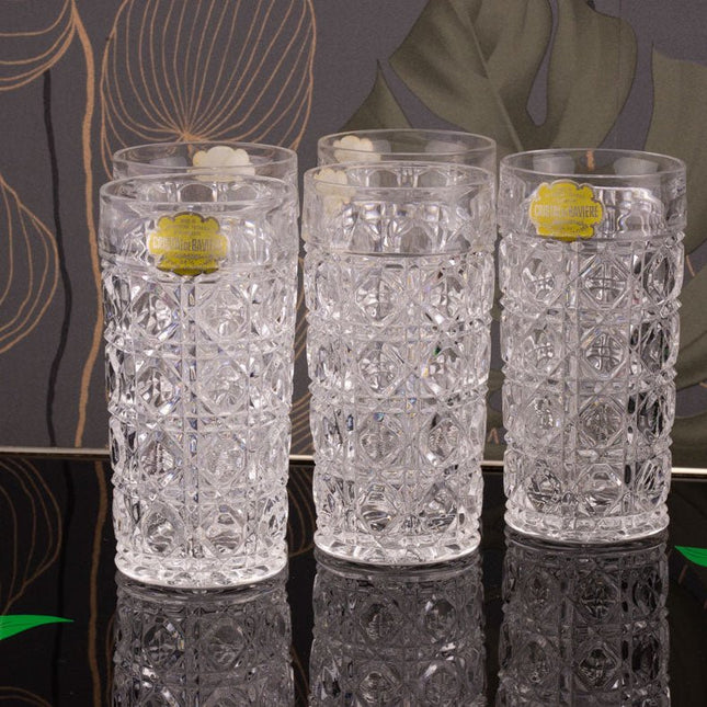 5 verres à eau en cristal de Bavière  transparent