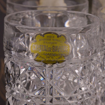 5 verres à eau en cristal de Bavière