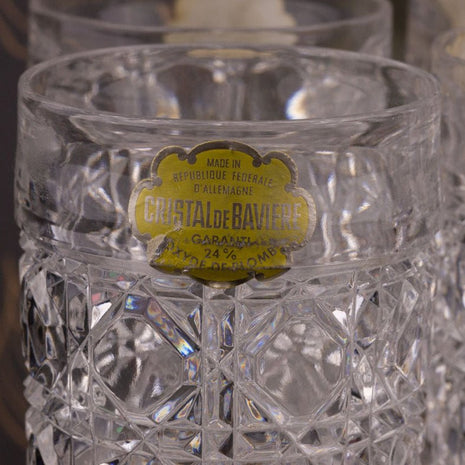 5 verres à eau en cristal de Bavière