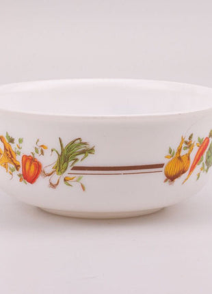 Plat saladier Arcopal Pot-au-Feu blanc avec motifs de légumes