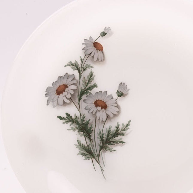 5 assiettes creuses Arcopal Marguerite blanche avec motifs fleuris