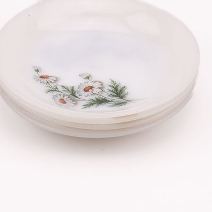 5 assiettes creuses Arcopal Marguerite blanche avec motifs fleuris