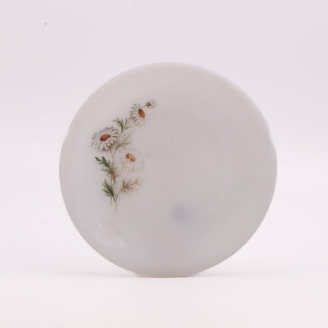 6 grandes assiettes plates Arcopal Marguerite blanche avec motifs fleuris