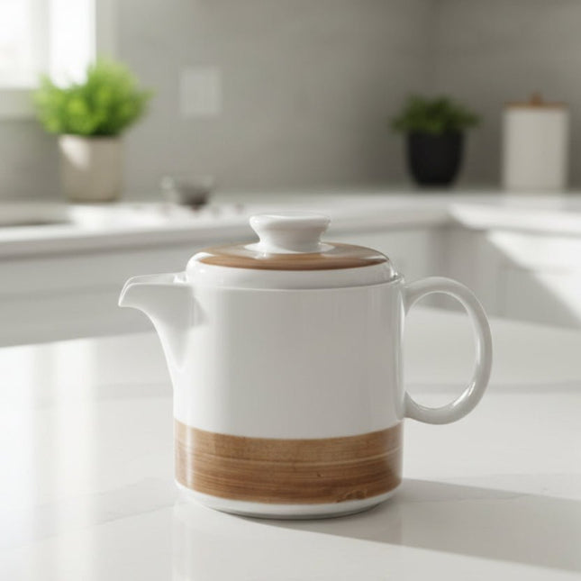 Cafetière en porcelane vintage Melitta beige et brun