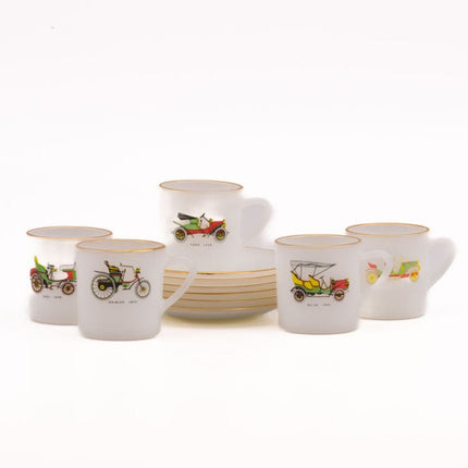 5 tasses espresso avec sous-tasses Arcopal beige