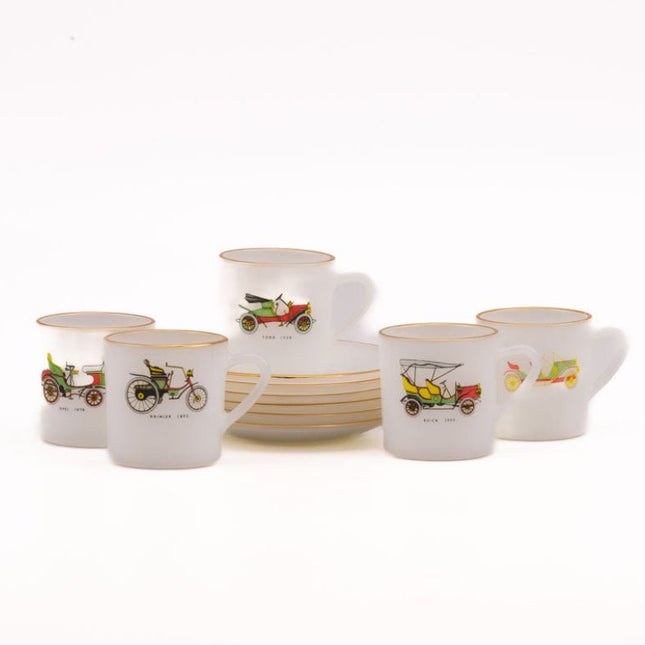 5 tasses espresso avec sous-tasses Arcopal beige