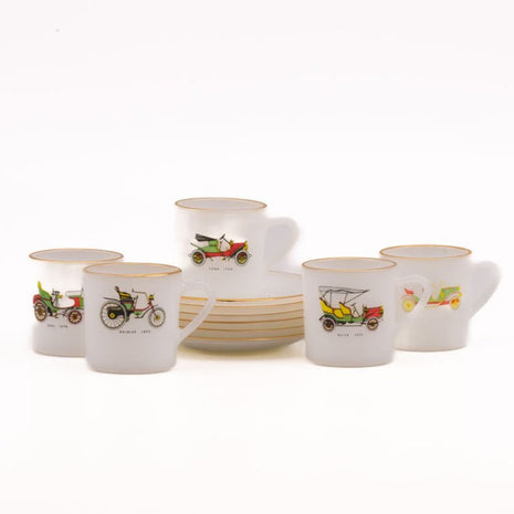 5 tasses espresso avec sous-tasses Arcopal beige