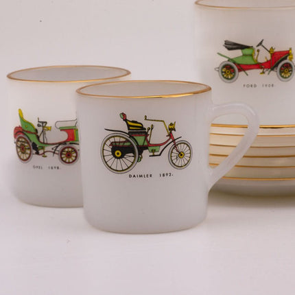 5 Arcopal espressokopjes met schoteltjes