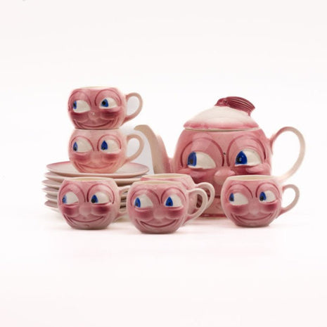 Service à thé vintage J Milota Tchécoslovaquie  