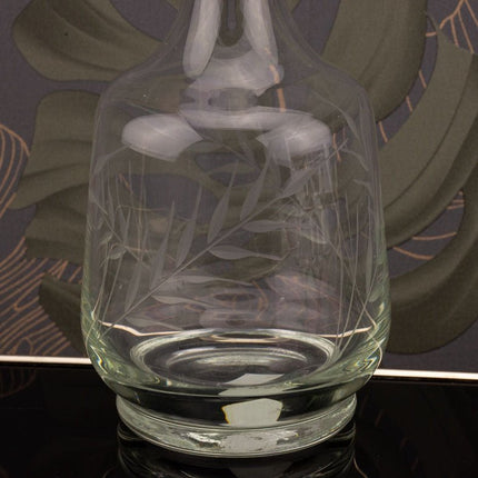 Carafe vintage en cristal gravé épis de blé