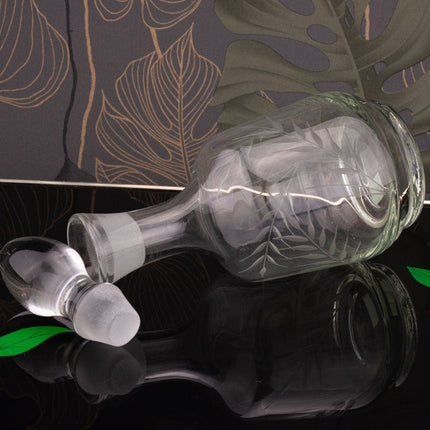 Carafe vintage en cristal gravé épis de blé