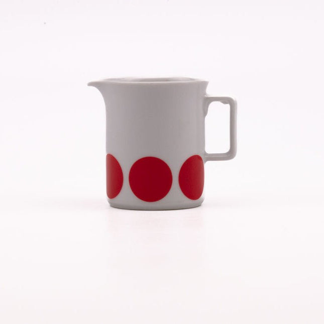 Pot à lait en porcelaine Schirnding blanc avec ronds rouges