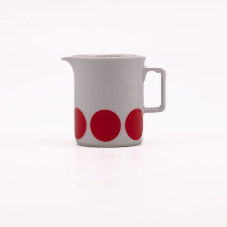 Pot à lait en porcelaine Schirnding blanc avec ronds rouges