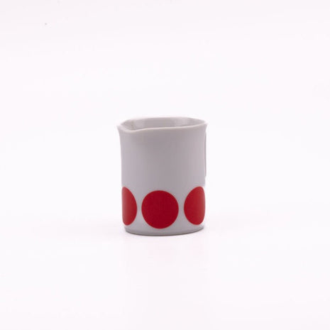 White Schirnding porcelain milk jug with red circles