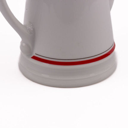 Cafetière en porcelaine Winterling blanche avec lignes rouges