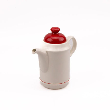 Cafetière en porcelaine Royal Tudor blanche et rouge