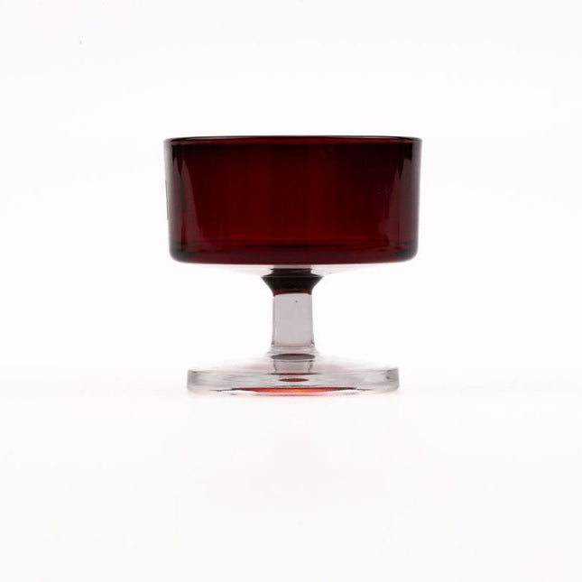 6 coupes sur pied rouges rubis Luminarc