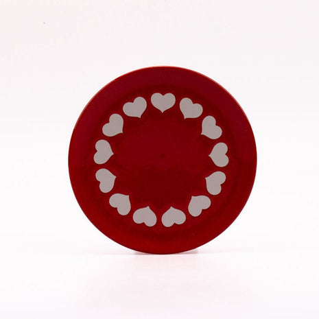 3 assiettes à dessert vintage rouges décorés coeur de Waechtersbach 