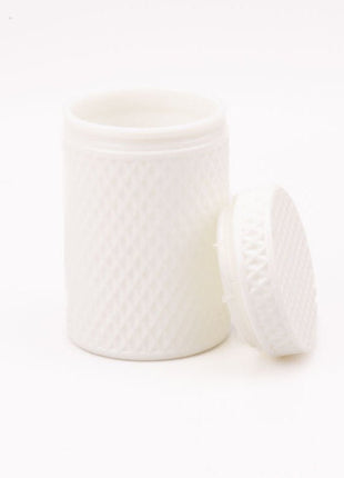 Grote vintage opaalglazen pot