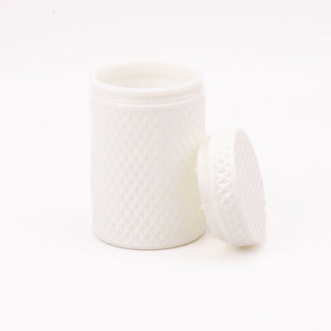 Grote vintage opaalglazen pot