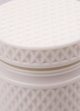 Grote vintage opaalglazen pot