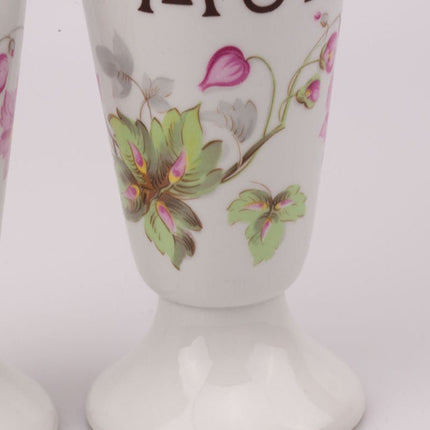 2 mazagrans en porcelaine de Limoges "toi" et "moi"