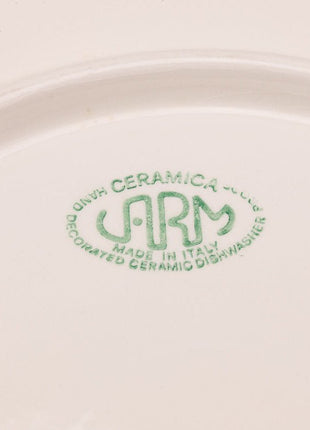 Grand plat en porcelaine avec paon Carm Ceramica