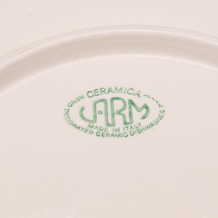 Grand plat en porcelaine avec paon Carm Ceramica