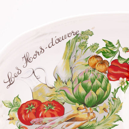 Grand plat Les Hors-d'oeuvres en porcelaine en 2 compartiments