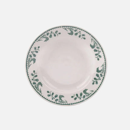 5 assiettes creuses vintages blanches et fleuries de L'Amandinoise