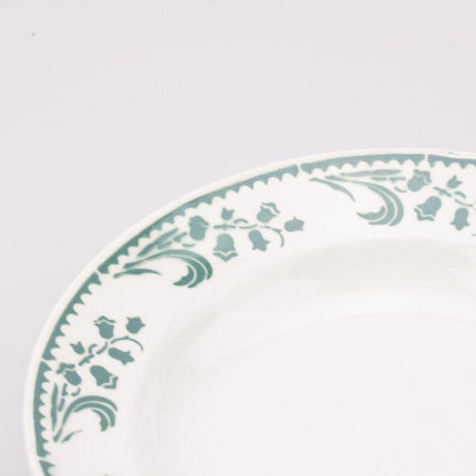 5 assiettes creuses vintage blanches et fleuries de L'Amandinoise