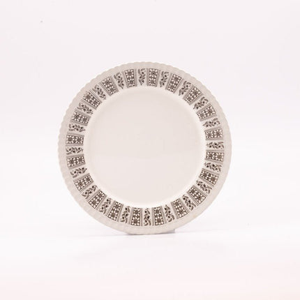 6 assiettes plates Digoin Sarreguemines blanches et fleuries collection Bérénice