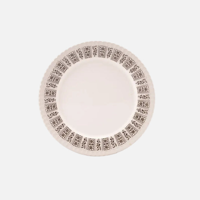 6 petites assiettes à dessert fleurie et blanche