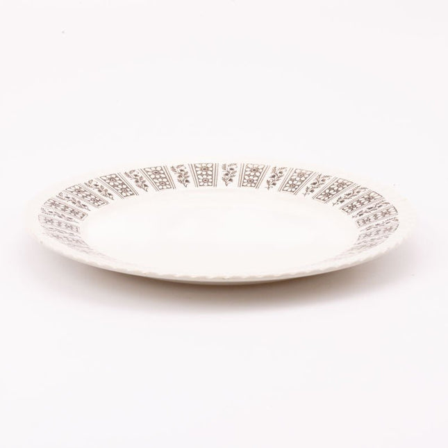 6 petites assiettes à dessert fleurie et blanche