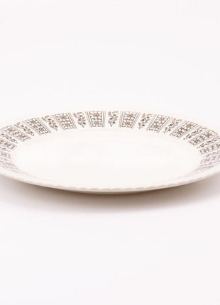 6 assiettes plates Digoin Sarreguemines blanches et fleuries collection Bérénice