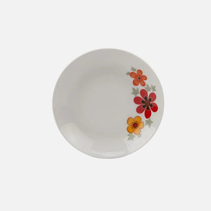5 assiettes creuses vintage Wunsiedel blanche avec des motifs fleuris