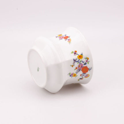 Cache-pot octogonal en porcelaine motif floral délicat Wunsiedel Bavaria