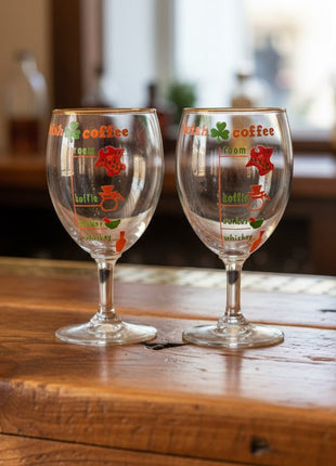 2 verres Irish Coffee avec informations dosages