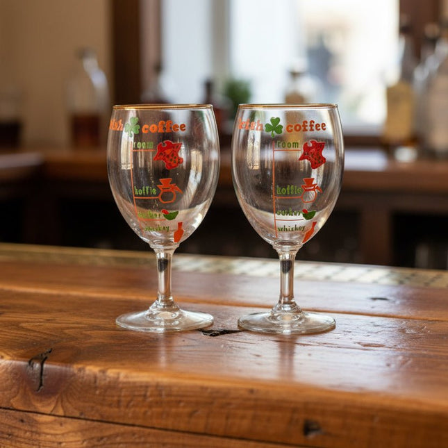 2 verres Irish Coffee avec informations dosages